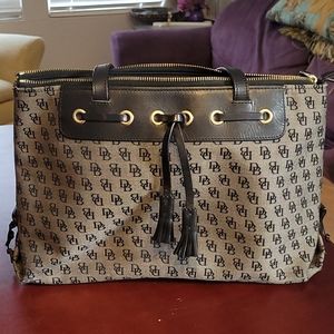 Vintage Dooney & Bourke black/grey large bag